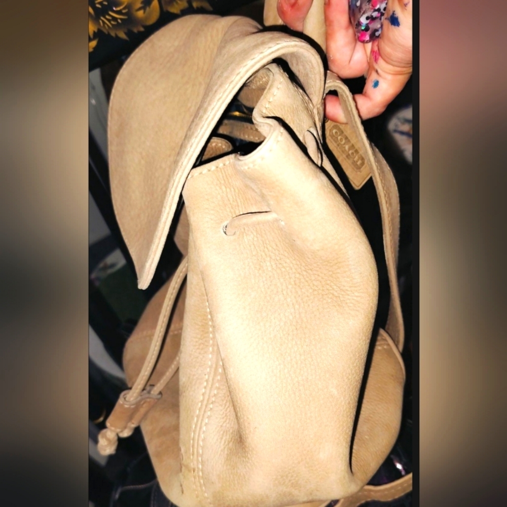 Coach suede mini backpack